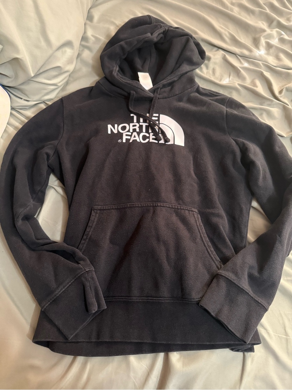 The North Face Black Hoodie with White Logo